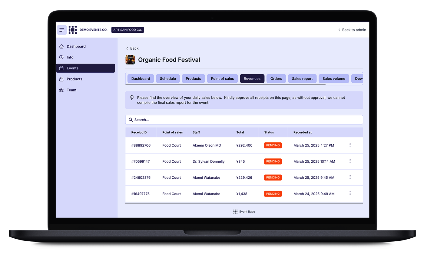 Track vendor revenues recorded in Sales Stack